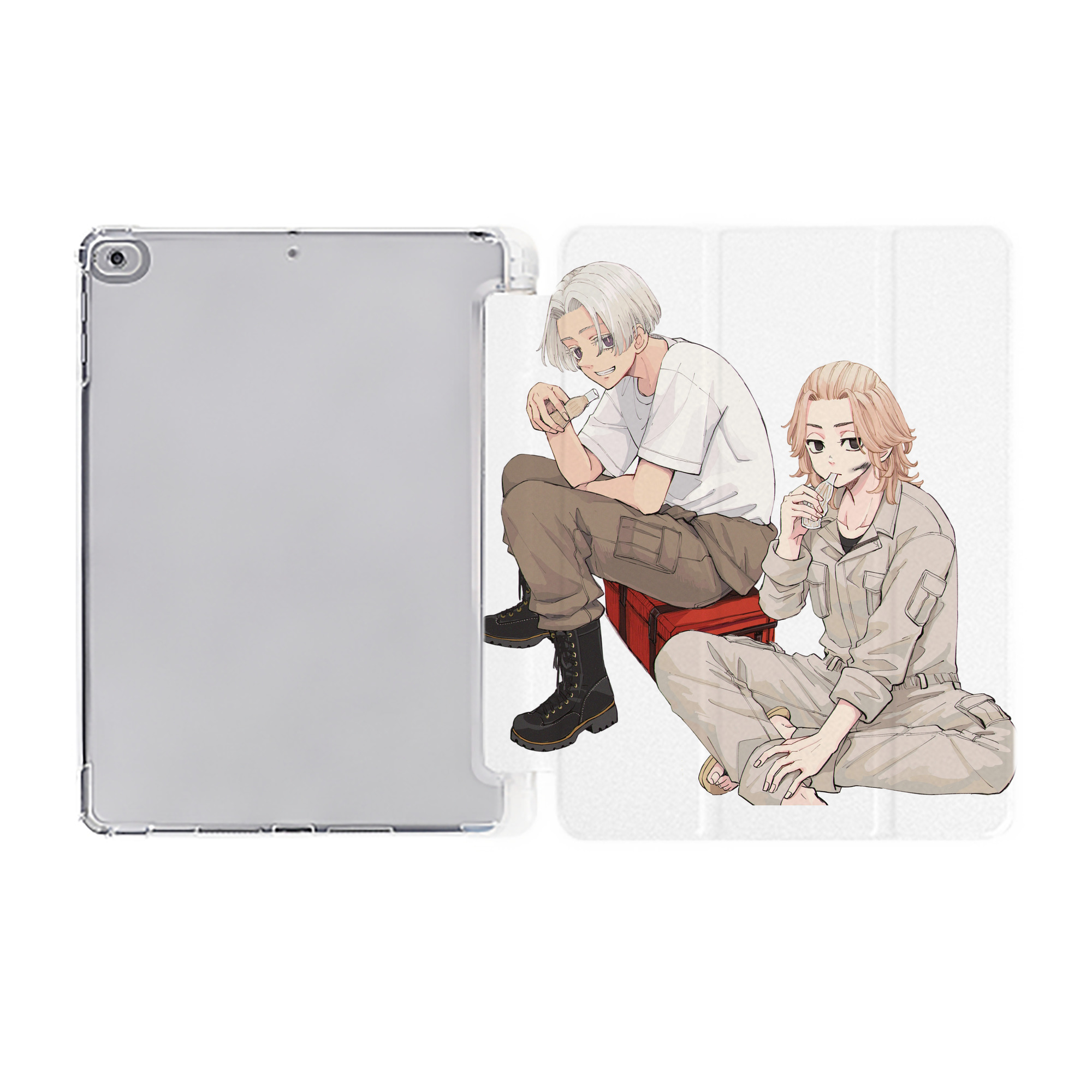 （画像用） 東京リベンジャーズ Tokyo Revengers IPad ケース ペン収納付き 三つ折りスタンド PUレザー×シリコン 対応機種9.5/10.5/10.9インチ